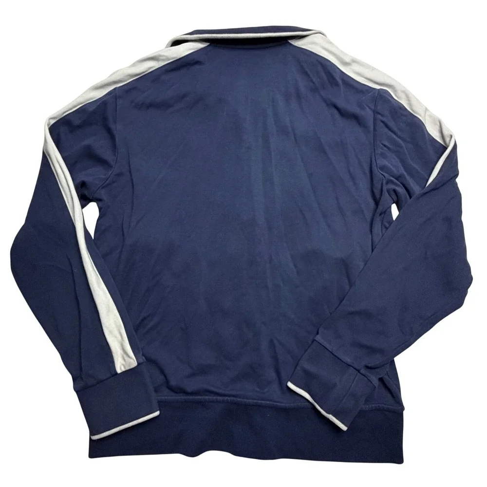 Polo Ralph Lauren Mens Navy Blue Full Zip Track Jacket White Stripe Size M